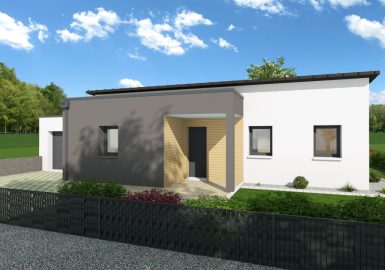 Maison plain pied T3 71m2 (mono pente)