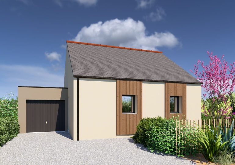 modèle maison plain pied triskell côté garage